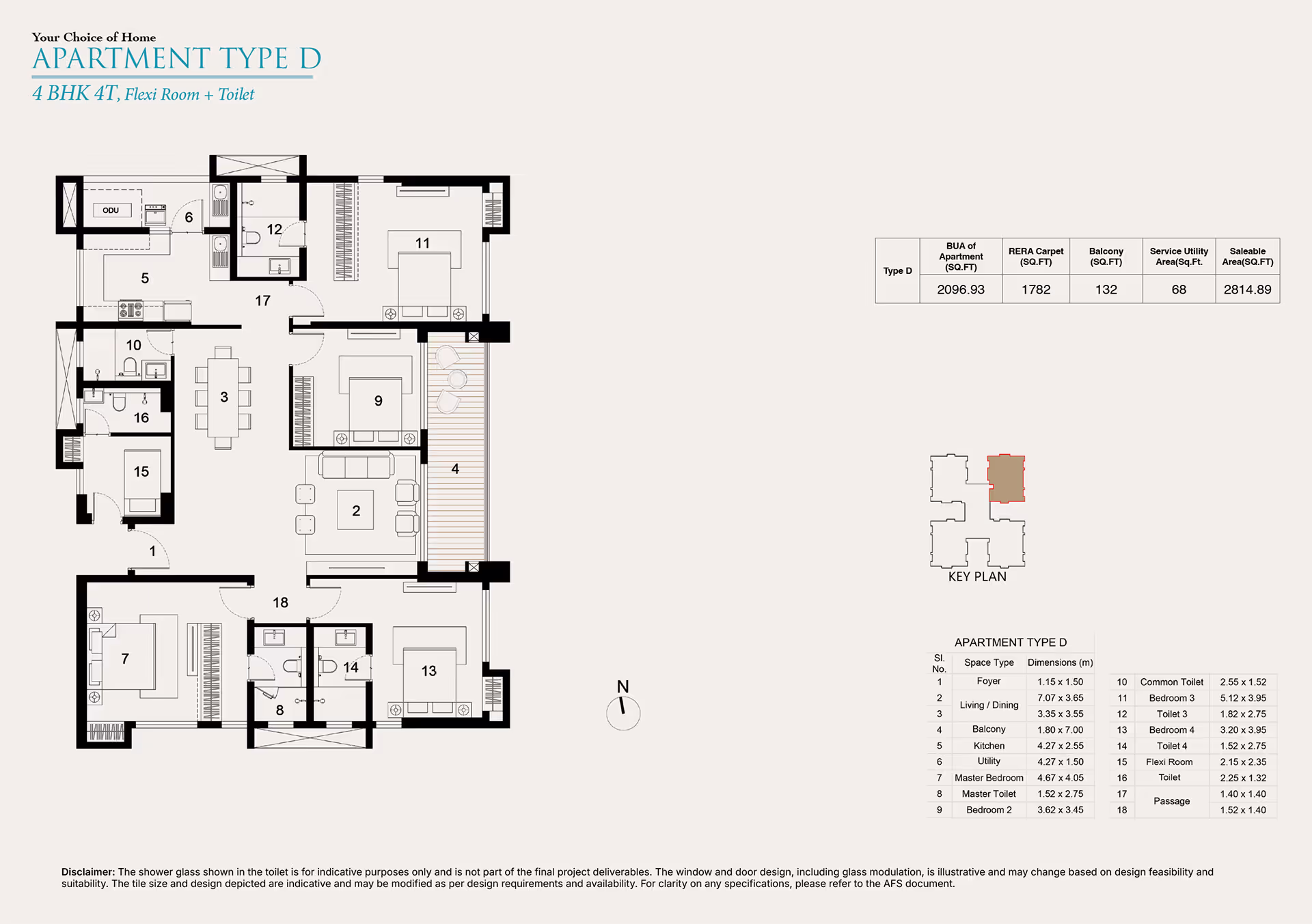 4 BHK floor plan